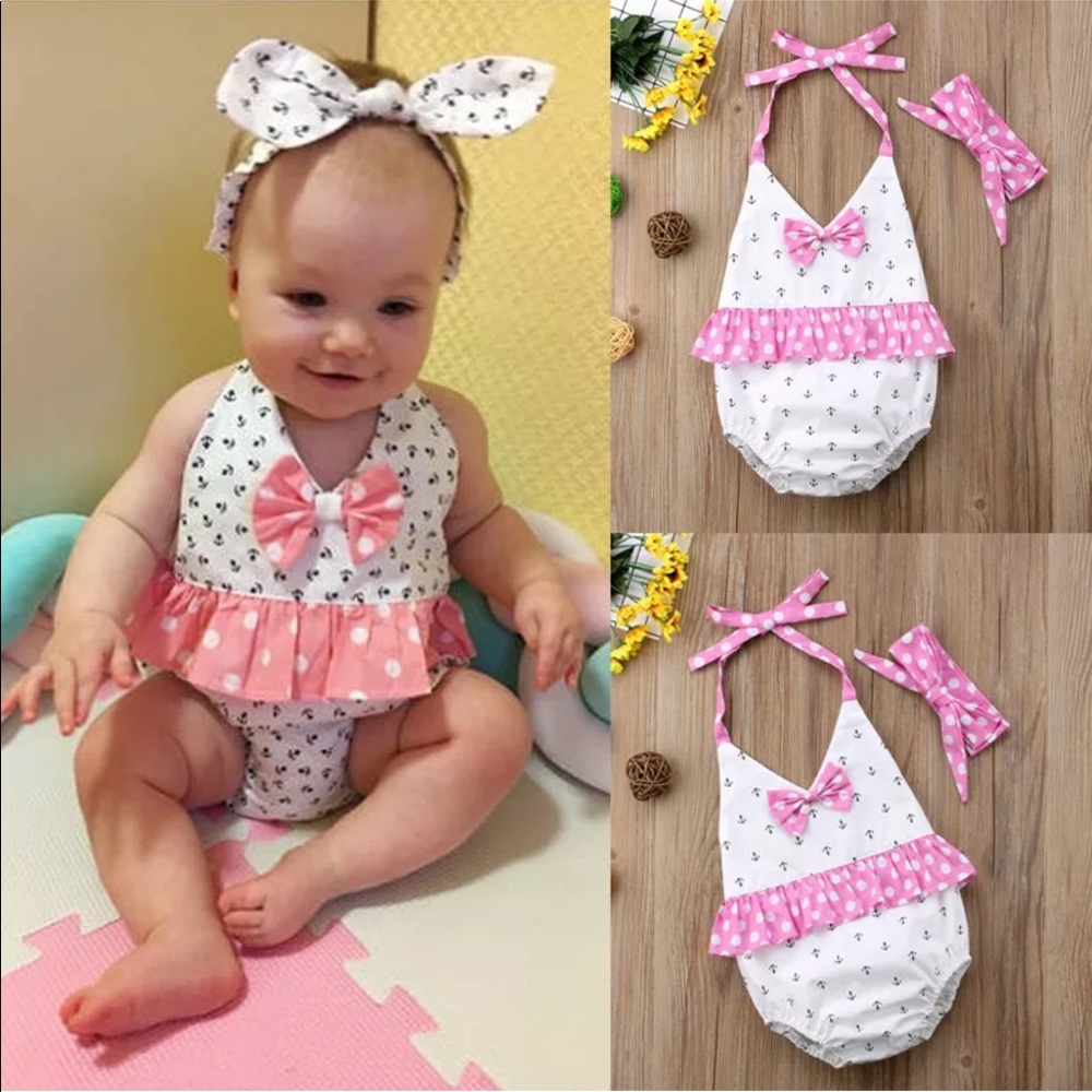 2for15 NWT Beautiful nautical little romper outfit